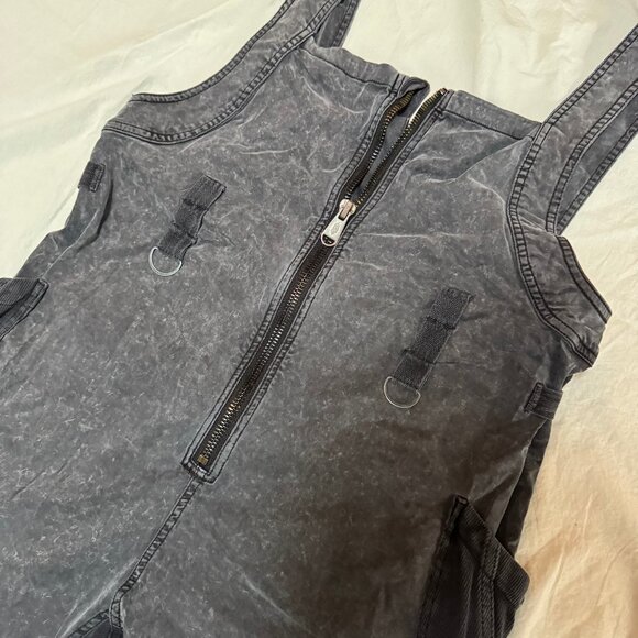 Free People Movement Fast Track Onesie Washed Black/Charcoal Sz S - Picture 6 of 10